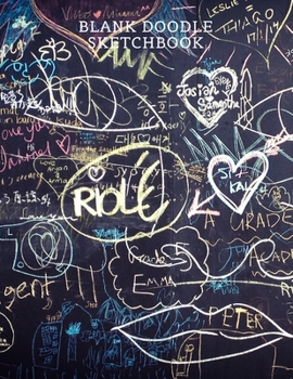 Paperback Blank Doodle Sketchbook: Big Sized Blank Notebook for Artists Who Like Drawing, Doodling and Sketching. Book