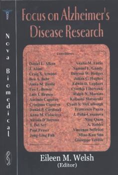 Hardcover Focus on Alzheimer's Disease Research Book