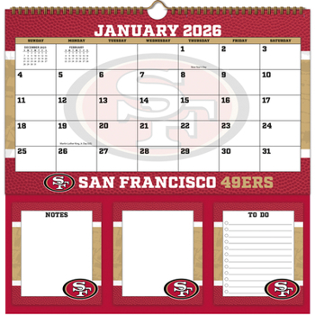 Calendar San Francisco 49ers 2026 Memomate Spiral Calendar Book