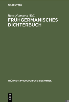 Hardcover Frühgermanisches Dichterbuch [Latin] Book