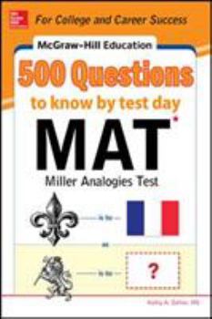 Paperback McGraw-Hill Education 500 MAT Questions to Know by Test Day Book