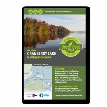 Cranberry Lake Navigation Map | Boating, Trails & Camping | Five Ponds Wilderness & Cranberry Lake Wild Forest | High Quality, Waterproof & Tear Resistant