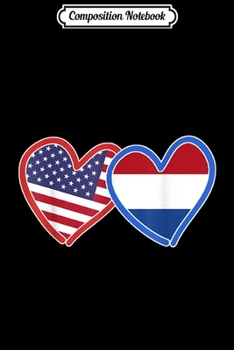 Composition Notebook: Dutch American Netherlands & America Flag  Journal/Notebook Blank Lined Ruled 6x9 100 Pages