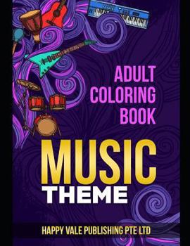 Paperback Adult Coloring Book: Music Theme Book