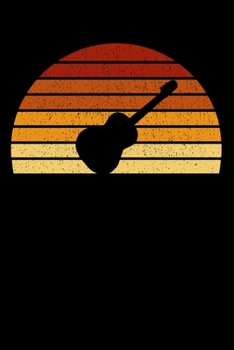 Gitarristen Notizbuch: A5 Kariert 108 Seiten - Vintage Sonne Akustikgitarre Notizheft - Geschenk für Gitarristen (German Edition)