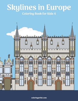 Paperback Skylines in Europe Coloring Book for Kids 4 Book