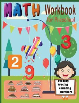 Paperback Math Workbook for Preschool Reading Tracing Counting Numbers: Basic Math for kids age 0-5, See and Say, Count and Match, Write the Numbers and words Book