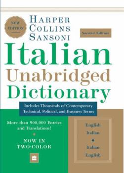 Hardcover HarperCollins Sansoni Italian Unabridged Dictionary, Second Edition Book