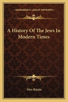 Paperback A History Of The Jews In Modern Times Book