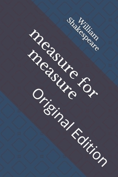 Paperback measure for measure: Original Edition Book