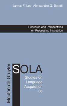 Hardcover Research and Perspectives on Processing Instruction Book