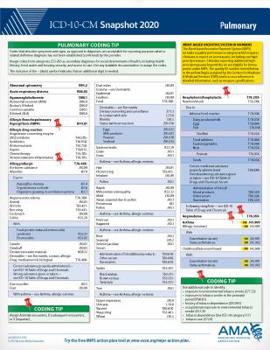 Wall Chart ICD-10-CM 2020 Snapshot Coding Card: Pulmonary Book