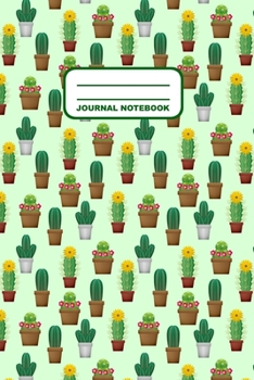 Paperback Journal Notebook: Notebook, Journal, Or Diary - Cacti Pattern Cover Design - 110 Blank Lined Pages - 6" X 9" - Matte Finished Soft Cover Book