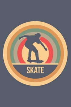 Paperback Skate: Retro Vintage Notebook 6 x 9 (A5) Graph Paper Squared Journal Gift for Skaters And Skateboarders (108 Pages) Book