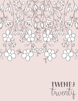 Paperback 2020: A4 Diary Week on 2 Pages to View WO2P Journal - Horizontal Weekly Planner - Hanging Garden Lint Art Flowers Book