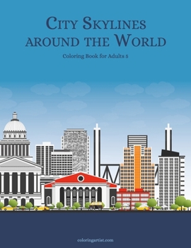 Paperback City Skylines around the World Coloring Book for Adults 5 Book