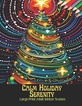 Paperback Calm Holiday Serenity: Large Print Adult Winter Scenes,50 Pages, 8.5 x 11 inches Book