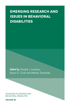 Hardcover Emerging Research and Issues in Behavioral Disabilities Book