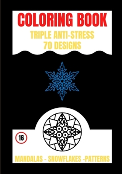 Paperback Coloring Book: Triple Anti Stress Book