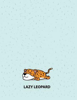 Paperback Lazy leopard: Lazy leopard on blue cover and Dot Graph Line Sketch pages, Extra large (8.5 x 11) inches, 110 pages, White paper, Ske Book