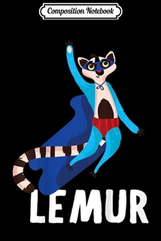 Composition Notebook: Kids Cute Lemur Superhero For Boys Or Girls  Journal/Notebook Blank Lined Ruled 6x9 100 Pages
