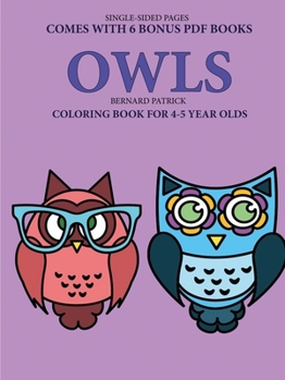 Paperback Coloring Book for 4-5 Year Olds (Owls) Book