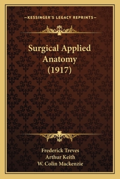 Paperback Surgical Applied Anatomy (1917) Book