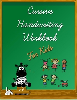 Paperback Cursive Handwriting Workbook For Kids: Cursive handwriting practice books for kids. Includes tracing letters, words and sentences. Provides jokes, fun Book