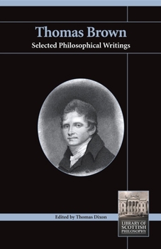 Paperback Thomas Brown: Selected Philosophical Writings Book