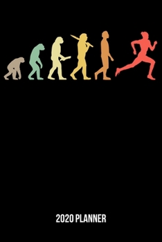 2020 Planner: Retro Running Evolution Weekly & Monthly Planner 2020 - 52 Week Calendar 6 x 9 Organizer - Gift For Runners & Joggers