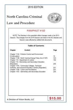 Paperback North Carolina Criminal Law and Procedure-Pamphlet 60 Book