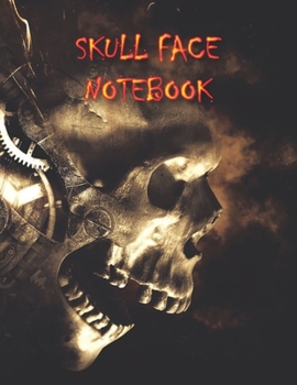 Paperback Skull Face NOTEBOOK: Notebooks and Journals 110 pages (8.5"x11") Book
