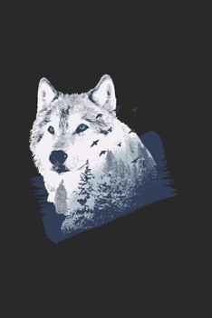 Notizheft: Blanko Notizheft mit Wolf Wildnis Cover |120 linierte Seiten | Softcover | ~ A5 Format | schönes Cover (German Edition)