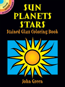 Paperback Sun, Planets, Stars Stained Glass Coloring Book
