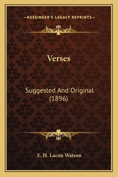 Paperback Verses: Suggested And Original (1896) Book