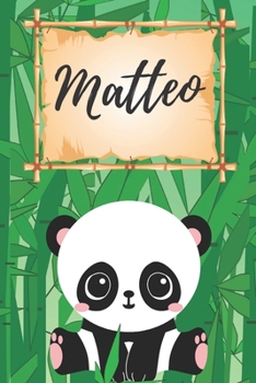 personalisiertes Notizbuch Panda / Journal / Malbuch / Tagebuch / Kritzelbuch / DIN A5 / Geschenk Matteo: individuelles personalisiertes blanko ... Weihnachts & Geburtstags Geschenk f�r Frauen.