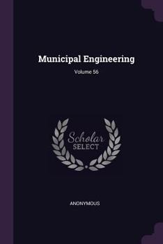 Paperback Municipal Engineering; Volume 56 Book