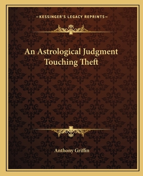 Paperback An Astrological Judgment Touching Theft Book