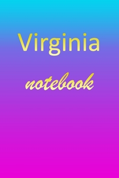 Paperback Virginia: Blank Notebook - Wide Ruled Lined Paper Notepad - Writing Pad Practice Journal - Custom Personalized First Name Initia Book