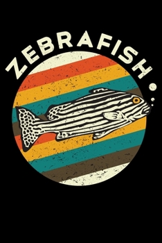 Paperback Zebra Fish: Cool Retro Zebra Fish Silhouette Lined Notebook Journal Diary 6x9 Book