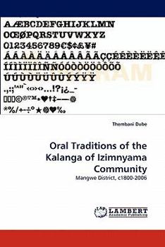 Paperback Oral Traditions of the Kalanga of Izimnyama Community Book