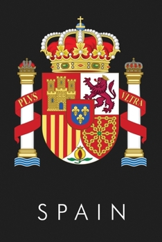Spain: Coat of Arms Themed Cover Lined Notebook