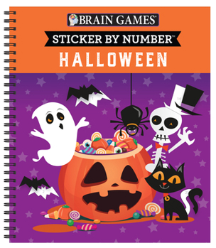 Spiral-bound Brain Games - Sticker by Number: Halloween: Volume 1 Book