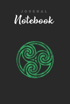Journal Notebook: Ireland Green Celtic Knot Irish Vintage Spiral Newgrange Spitural Blank Pages Rule Lined Journal Notebook with Black Cover Size 6in ... Pages for Kids or Men and Women to Write in