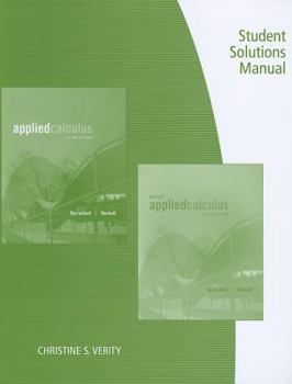 Paperback Student Solutions Manual for Berresford/Rockett's Applied Calculus, 6th Book