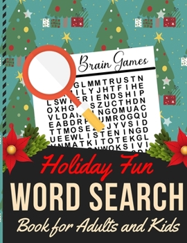 Paperback Holiday Fun Word Search Book for Adults and Kids: Holiday themed word search puzzle book Puzzle Gift for Word Puzzle Lover Brain Exercise Game Book