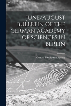 Paperback June/August Bulletin of the German Academy of Sciences in Berlin Book