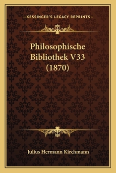 Paperback Philosophische Bibliothek V33 (1870) [German] Book