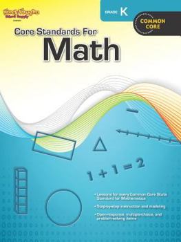 Paperback Core Standards for Math Reproducible Grade K Book
