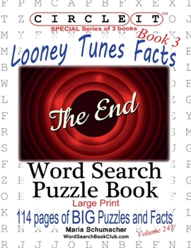 Paperback Circle It, Looney Tunes Facts, Book 3, Word Search, Puzzle Book [Large Print] Book